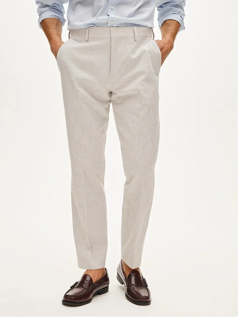 J. CREW Ludlow Slim-fit suit pant in cotton seersucker Size 31 NWD $218 CR095
